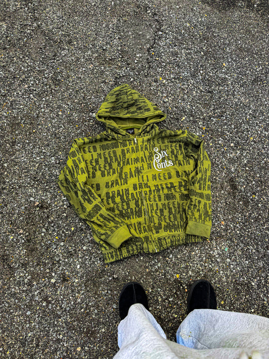 Confused Green Zip-Up